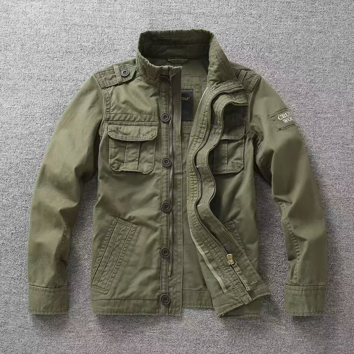 T1612 Autumn Men's Workwear Camouflage Jacket Outerwear Trendy Brand High-Quality Men's Tops Winter Thickened Clothes