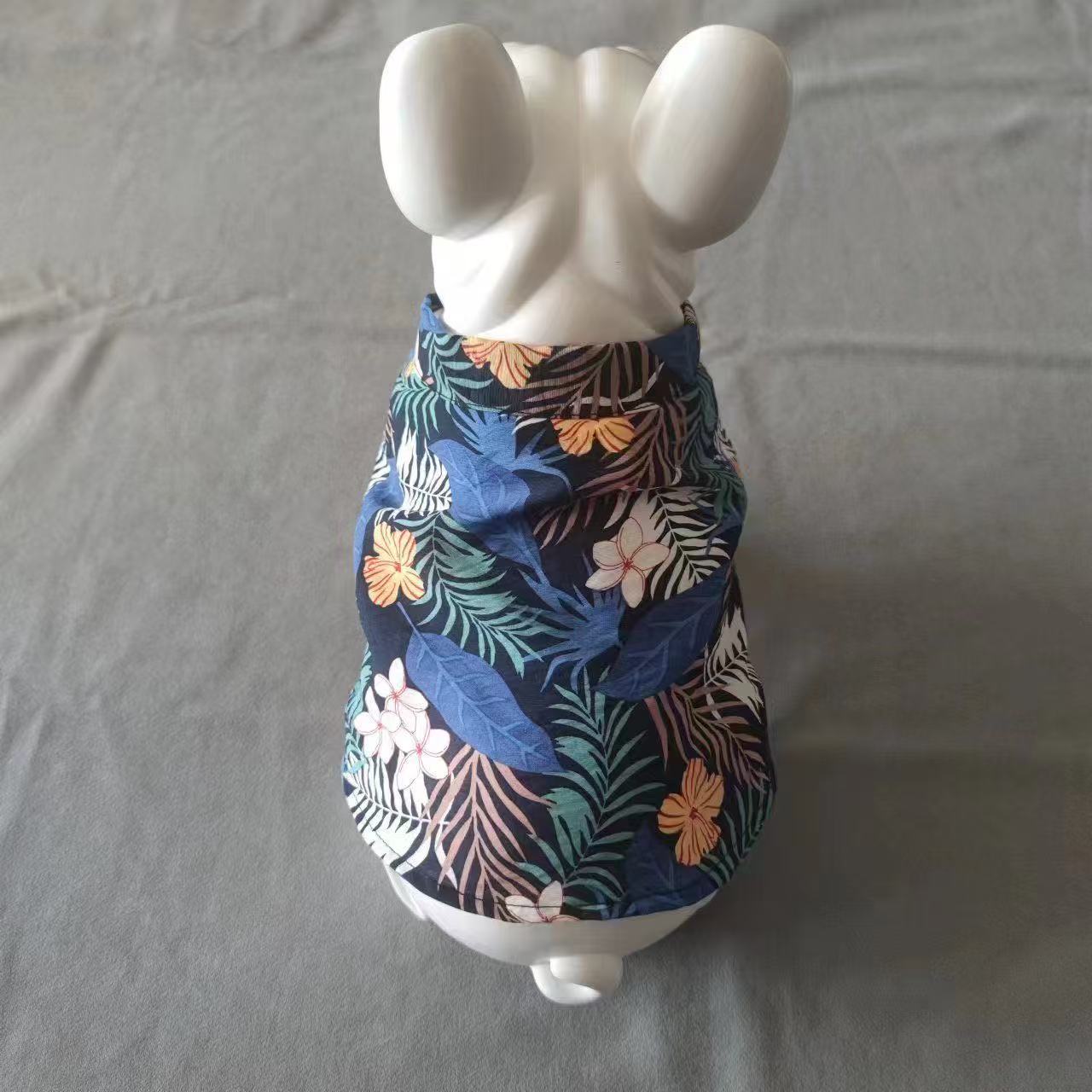 T1090 New dog clothes summer super cool beach shirt Pomeranian Bulldog Teddy Corgi Shiba Inu Golden Retriever