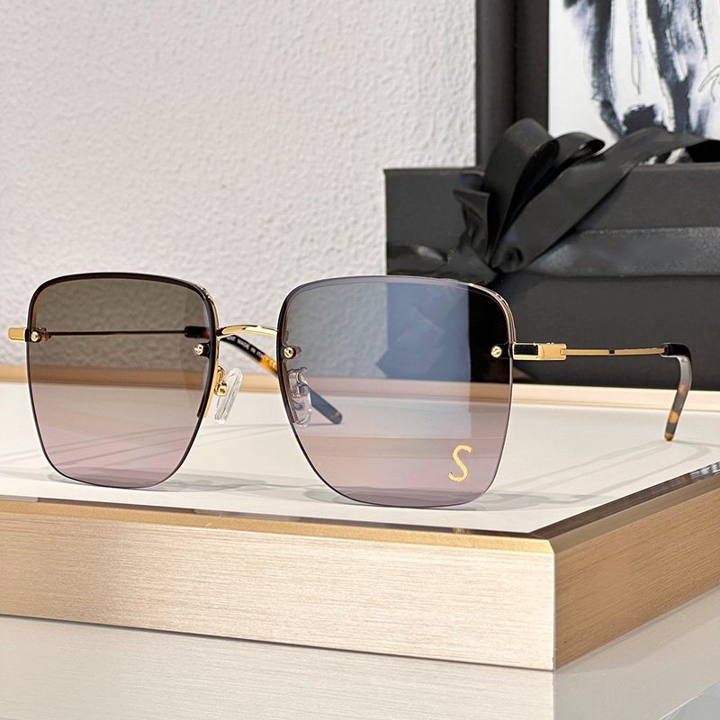 Designer Sunglasses Womens Mens Fashion Rimless Square Eyewear 312 Luxury Sunglasses Summer Outdoor Goggles UV400 Protection Glasses With Box