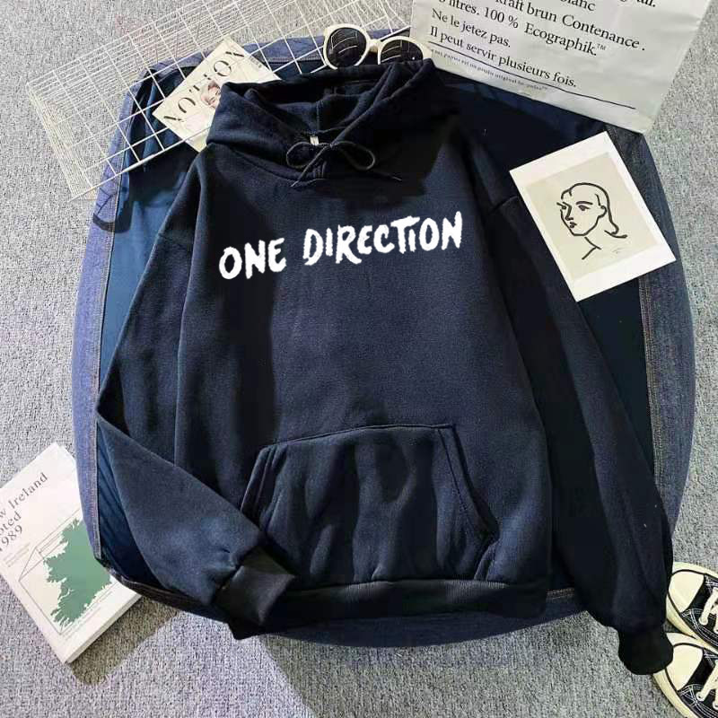 2025 New Fleece-Lined Hoodie Sweatshirt Fall/Winter Couple's Tops Loose Fit Letter Print - CJ2209L22