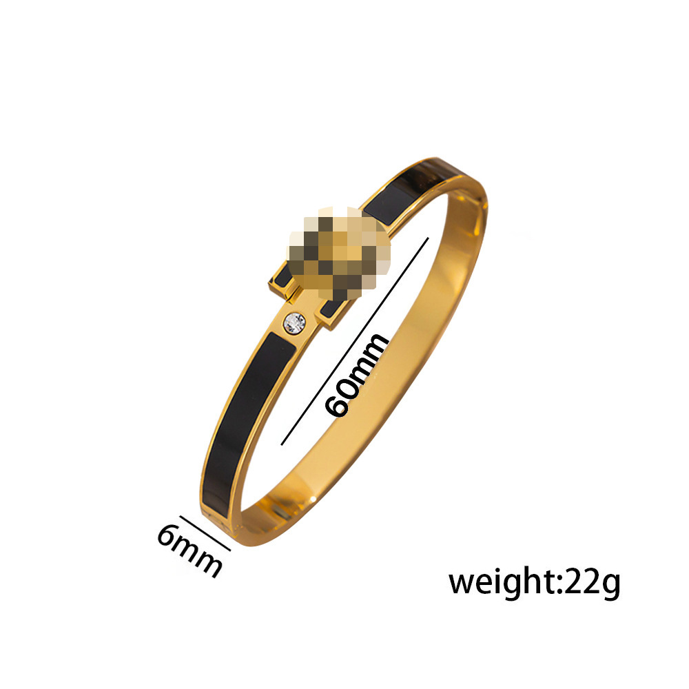 Jewelry Bracelets Cuff Durable Luxury Gold Titanium Steel Bracelet with Fade Resistance Stylish Accessory Gift Idea