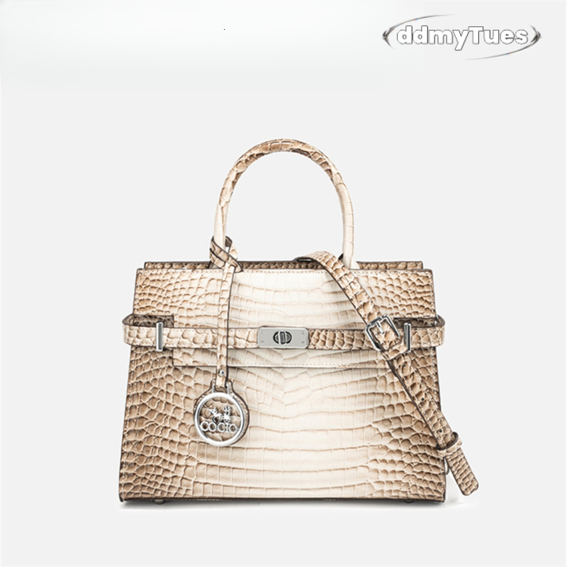 designer shoulder New high-quality crocodile patterned white vintage leather crossbody bag ddmytues
