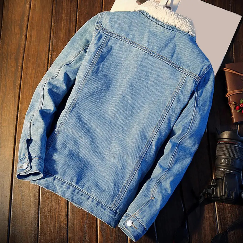Men Winter Autumn Jacket Denim Inner Fleece Thicken Winter Jeans Jacket Coat Mens Turndown Velvet Jacket Mens Fur Parkas 250829