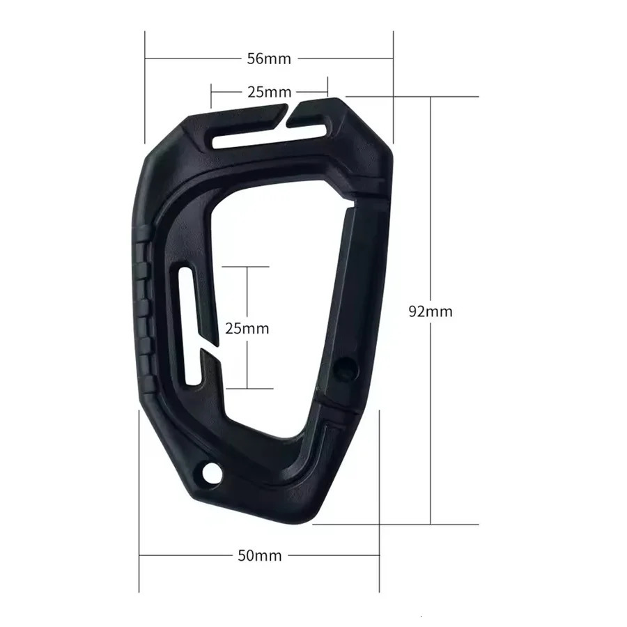5pcs Plastic Tactical Carabiner Fast Spring Hard Hook Clip Dshape Ring Snap For Molle Accessories BackpackVestBelt 250901