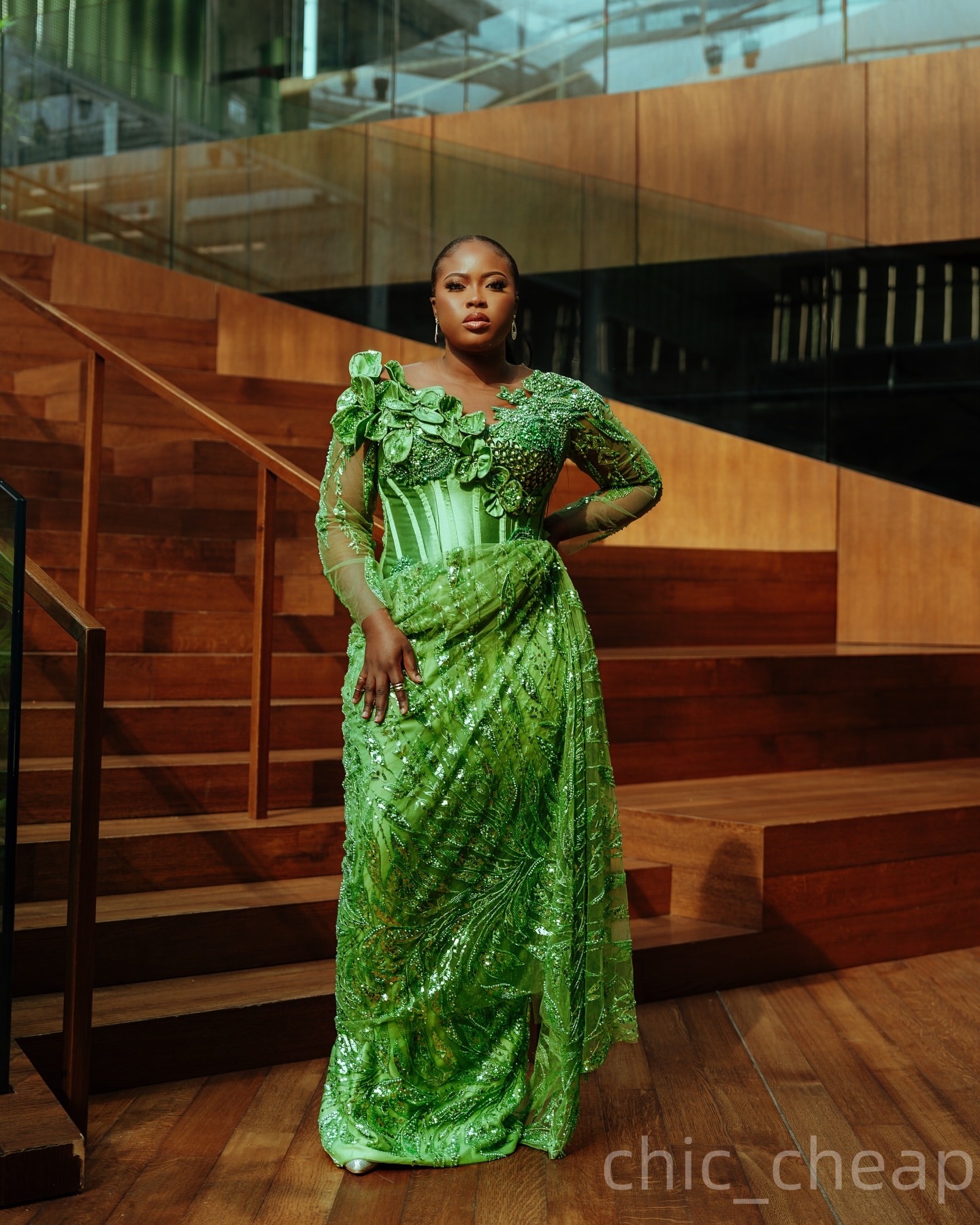 Aso Ebi Green Sheath Prom Dresses 2025 Flowers Crystals Lace African Evening Formal Party Second Birthday Engagement Gowns Plus Size Dress For Special