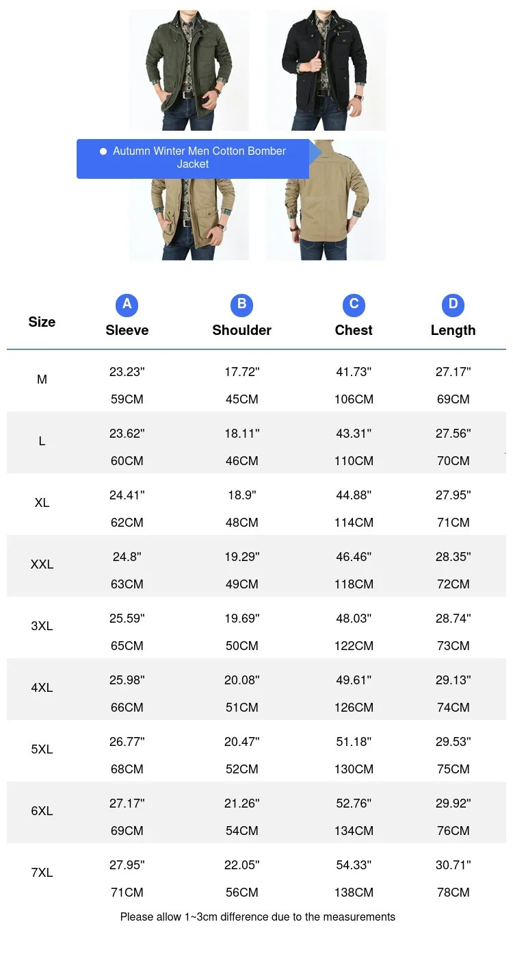 Autumn Mens Military Jacket Casual Man Stand Collar Cotton Business Coats Men Multipocket Windbreaker Jackets Clothing 7XL250831 - view 7