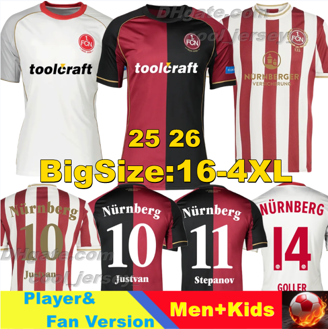 XXXL 4XL 125th anniversary Nurnberg FC TZIMAS Soccer Jerseys 2025 2026 EMRELI GOLLER Football Shirts ANTISTE JUSTVAN Women Men Uniforms kids kits socks full sets