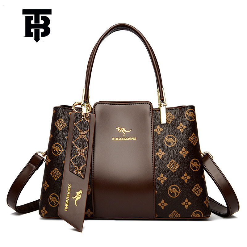 Tby BHULAMTE Designer Luxuriy Atmospheric Women's Handbag Fashion Printed Versatile Elegant Middle-aged Mom Shoulder Bag Free Shipping Business B