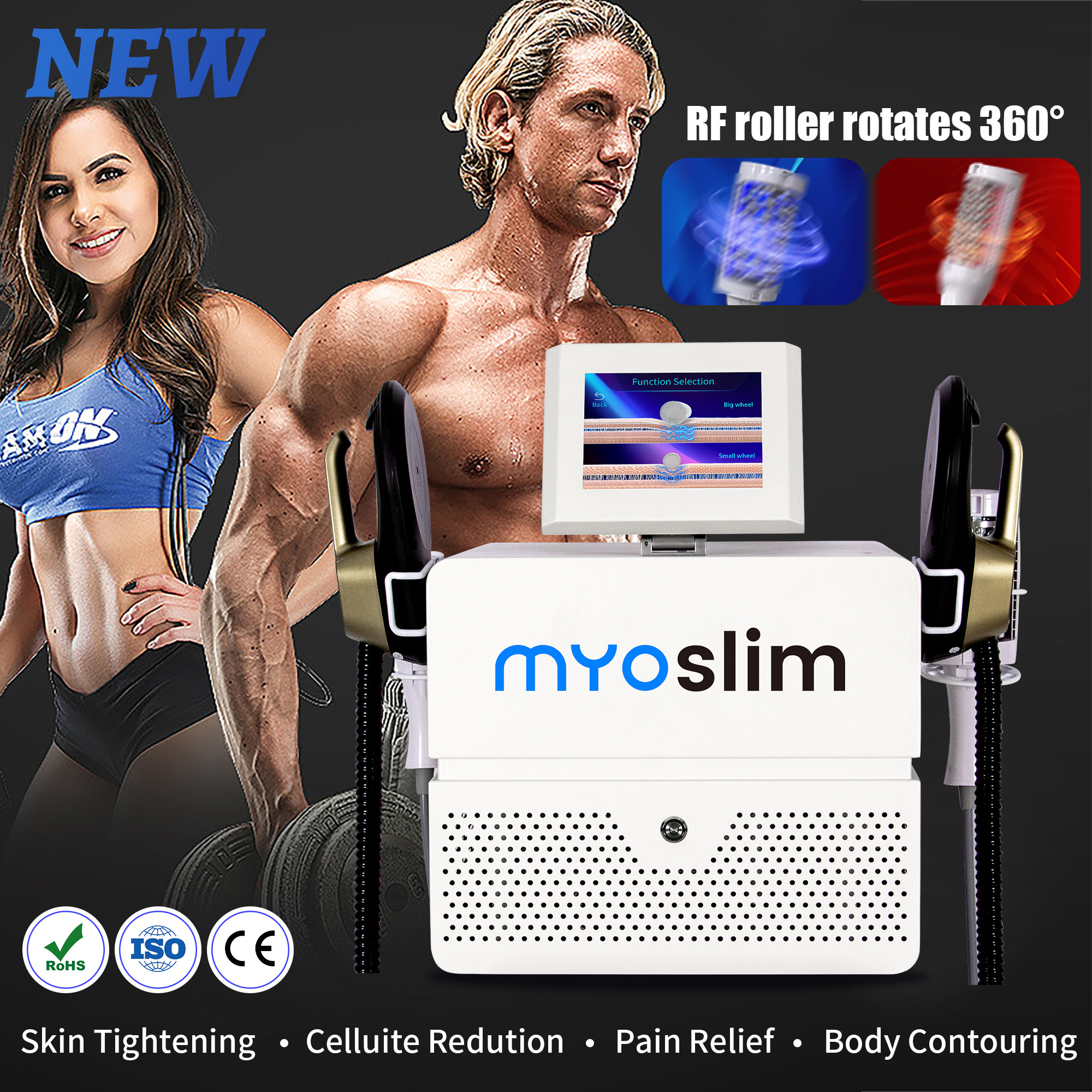 Vacuum Inner Ball Roller 360 Degree Rolling Cellulite Massage Weights Loss Machine Body Muscle Body Slimming Fat Removal