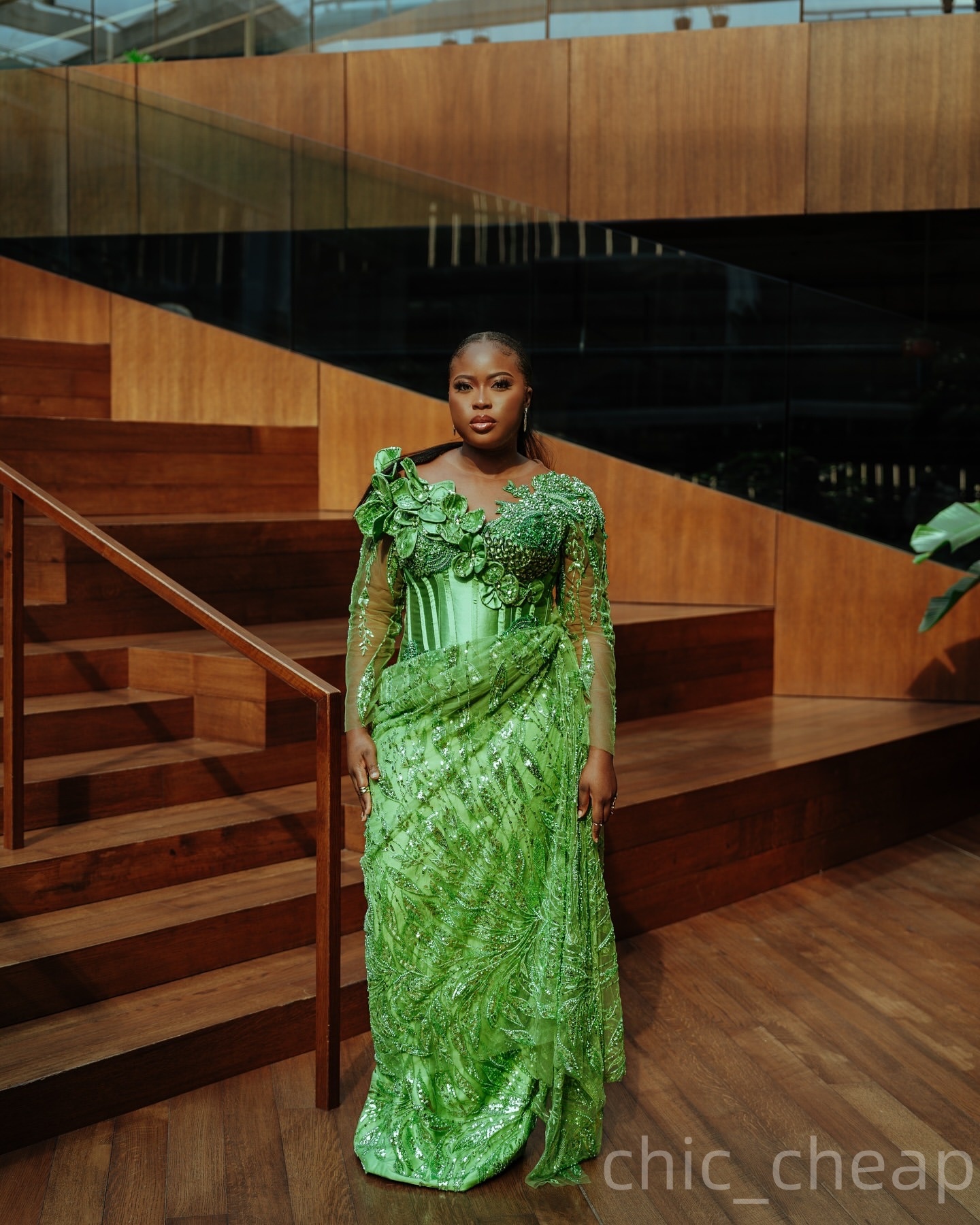 Aso Ebi Green Sheath Prom Dresses 2025 Flowers Crystals Lace African Evening Formal Party Second Birthday Engagement Gowns Plus Size Dress For Special