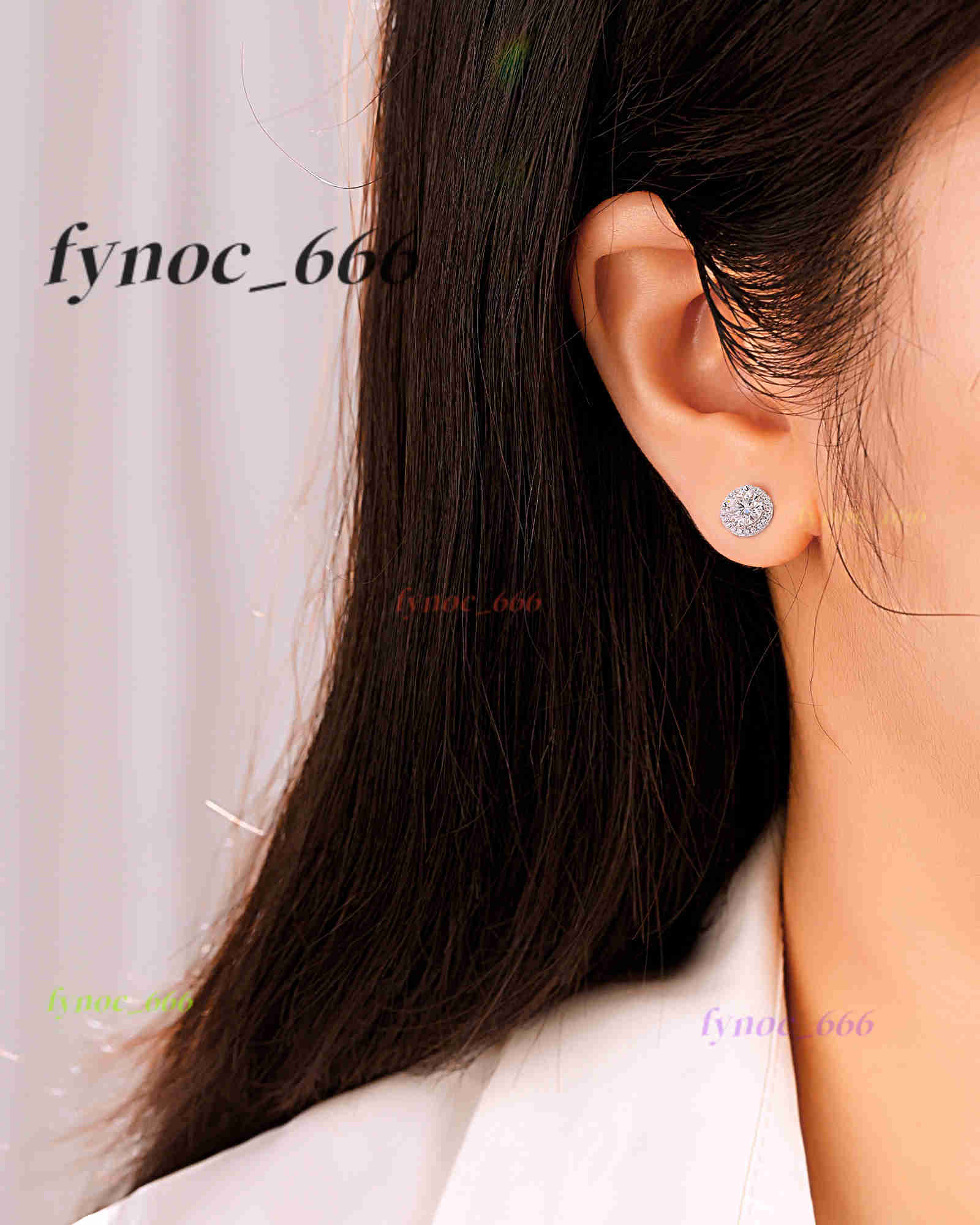 0.5ct GRA Moissanite Diamond Jewelry Simple Round Shape Single Stone 925 Silver Stud Earrings Fine Jewelry