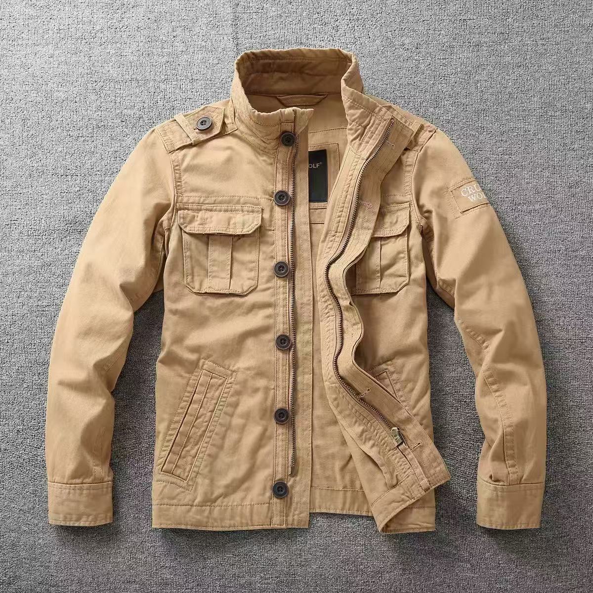T1612 Autumn Men's Workwear Camouflage Jacket Outerwear Trendy Brand High-Quality Men's Tops Winter Thickened Clothes