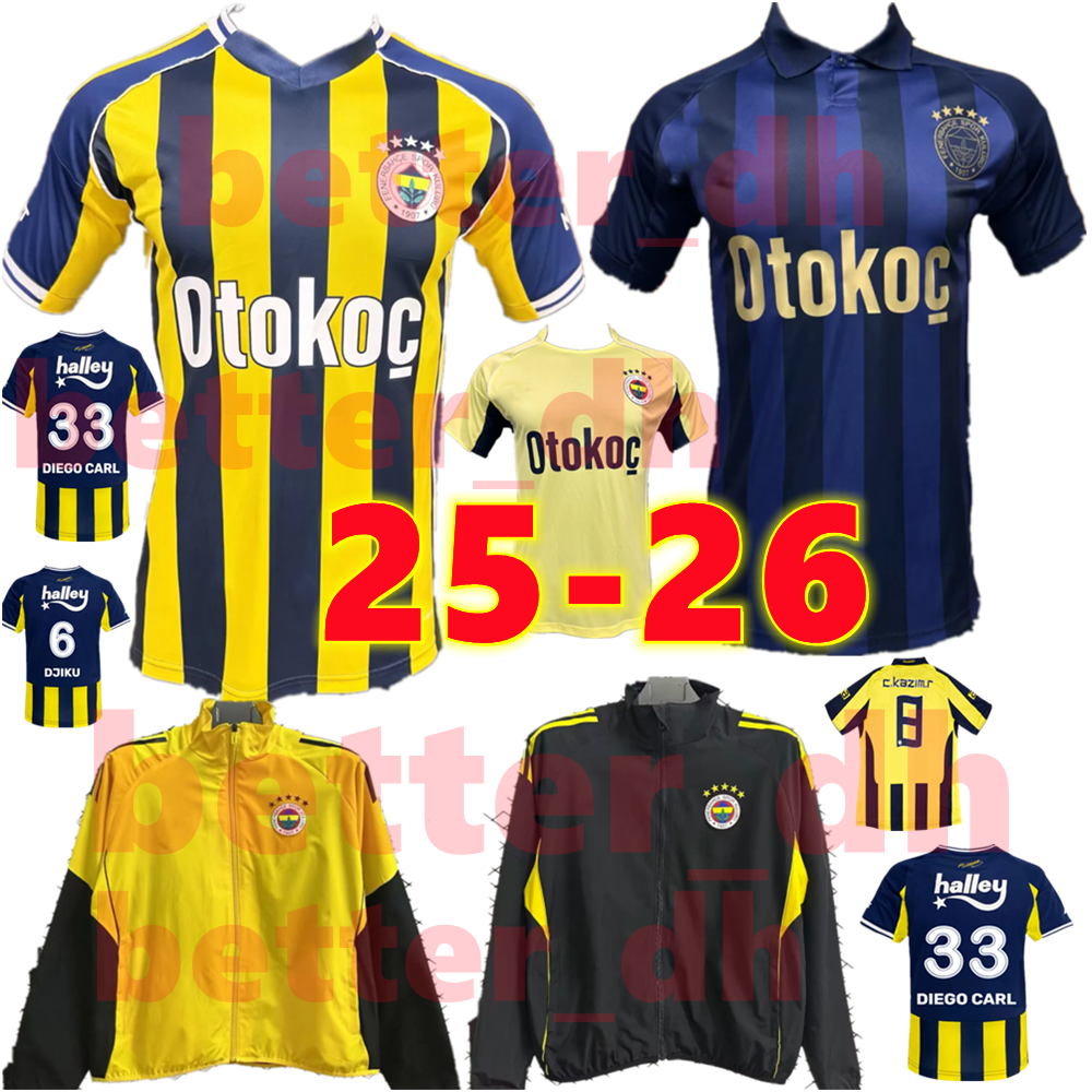 25 26 Fenerbahce Soccer Jerseys Retro 07 08 Y. EN-NESYRI A.TALISCA KAHVECi DJIKU R. BECAO SOYUNCU DJIKU SZYMANSKI FRED 2025 Fenerbahce Football Shirts Men Uniforms kid