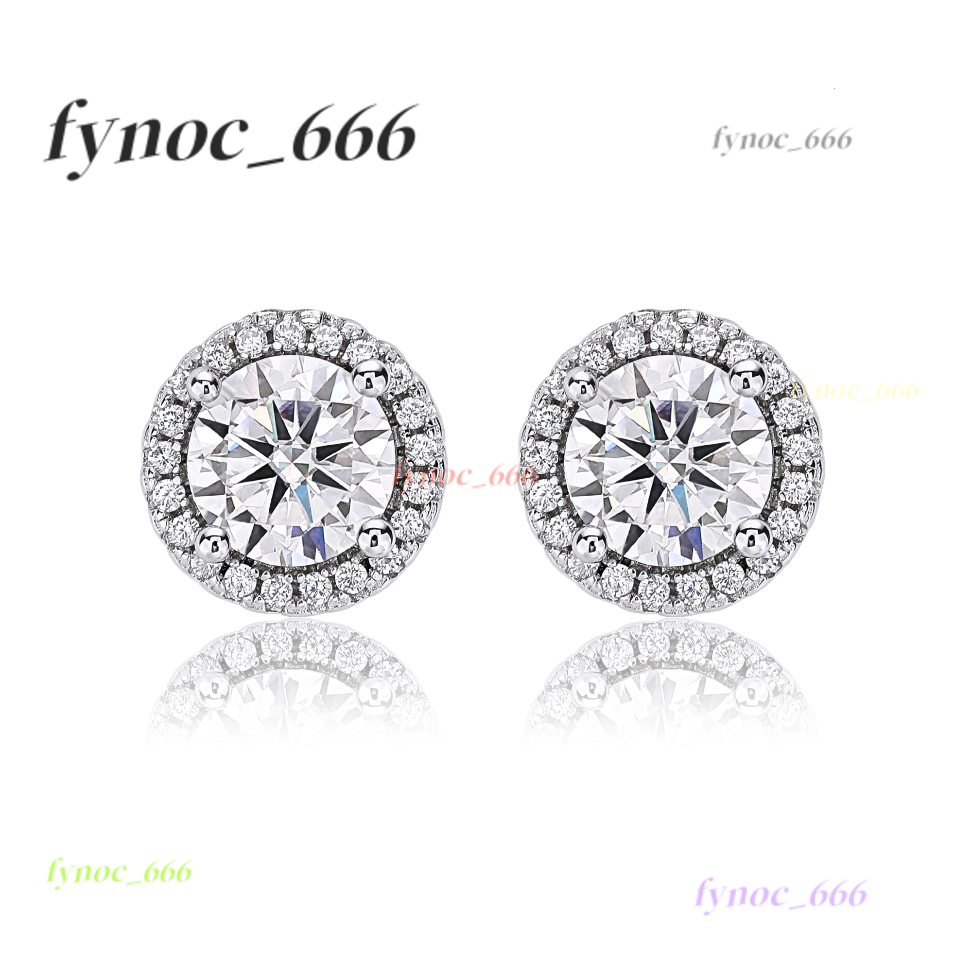 0.5ct GRA Moissanite Diamond Jewelry Simple Round Shape Single Stone 925 Silver Stud Earrings Fine Jewelry