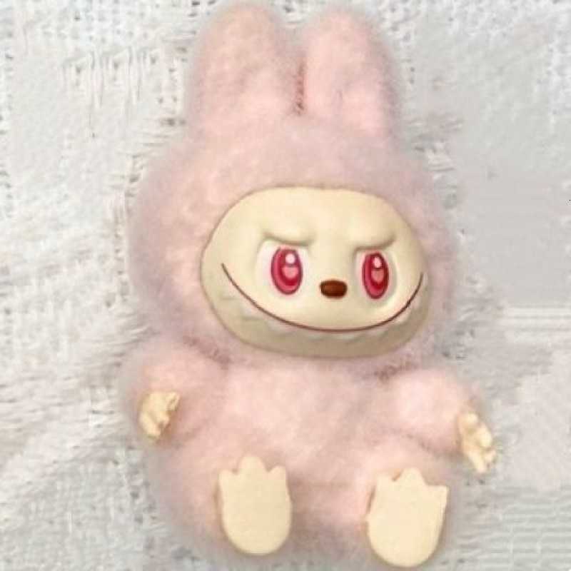 New Labubu Keychain Cartoon Creative 3D Doll Student Backpack Pendant Car Keychain Male Female Trend Gift M250419