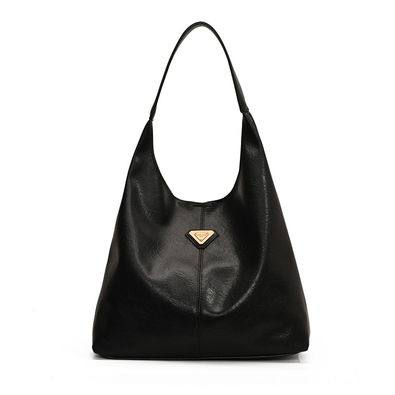 Free Shipping 2025 New Vintage Spacious Underarm Tote Bag for Women, Autumn Winter Minimalist Bucket Shoulder Bag