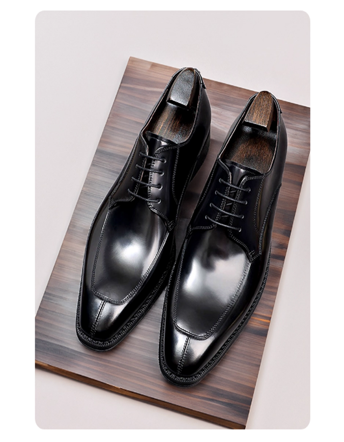 Genuine leather top layer cowhide British men's shoes lace-up breathable single shoes high-end leather shoes men's business formal wedding g