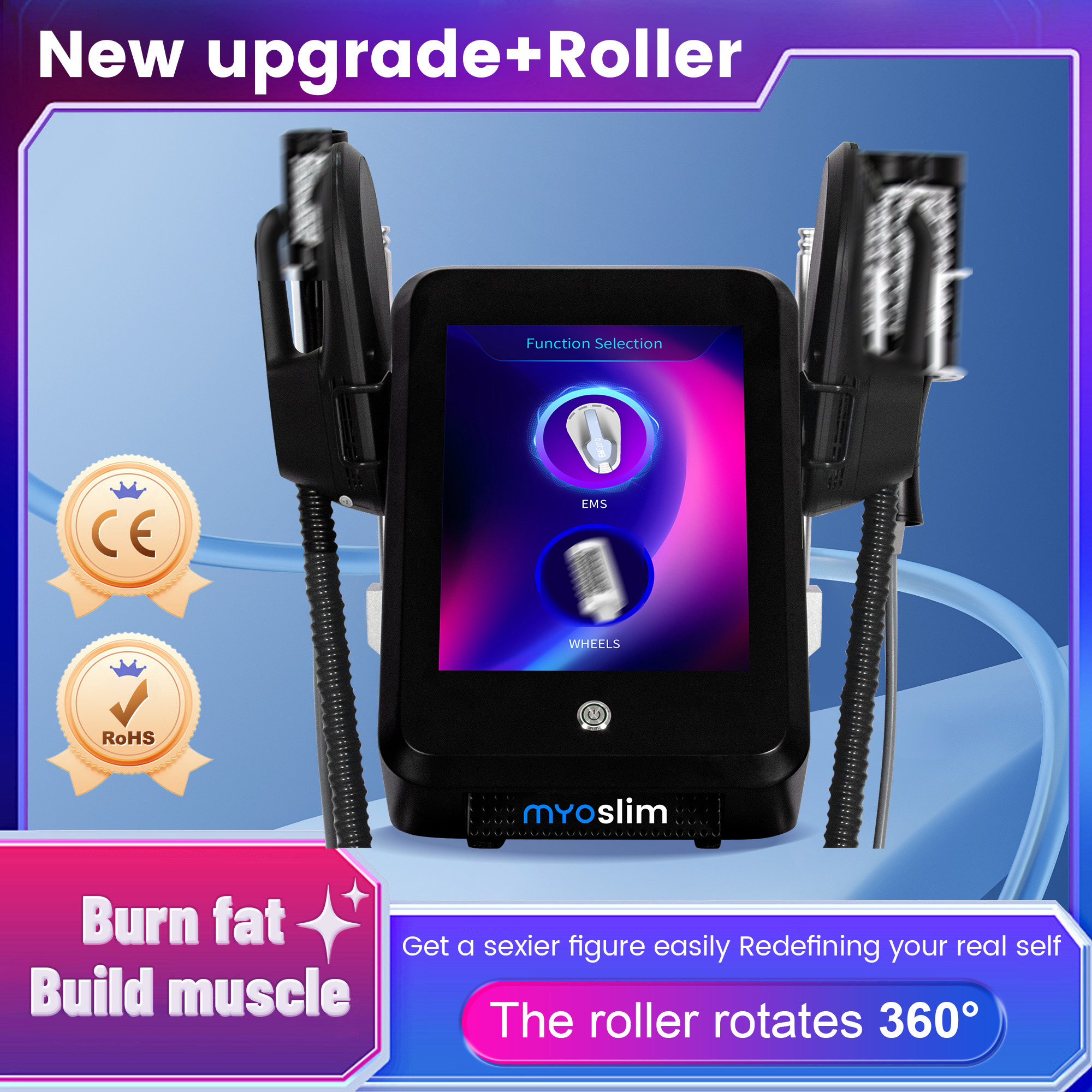 Electro Magnetic Stimulation 360 Degree Lift Face Slimming Fat Reduction Inner Ball Roller Body Sculpting Muscle Massage Slimming Beauty Equiment MYOs
