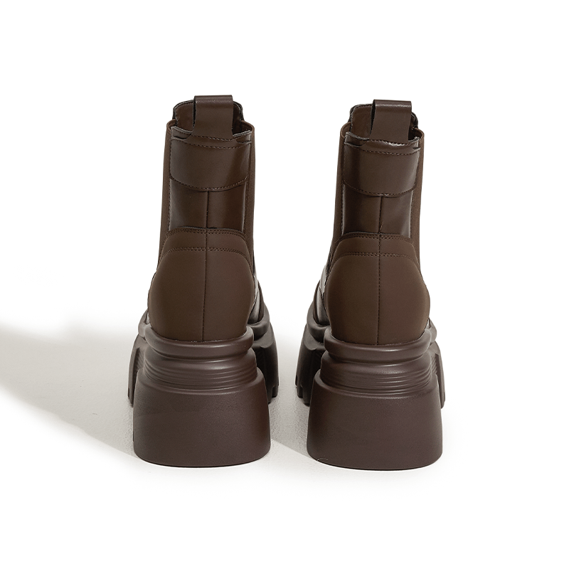 Autumn/Winter New! Women's Martin Boots - Chunky Sole, Hidden Heel, Ankle/Mid-Calf Slim Fit, Versatile Chelsea Boots