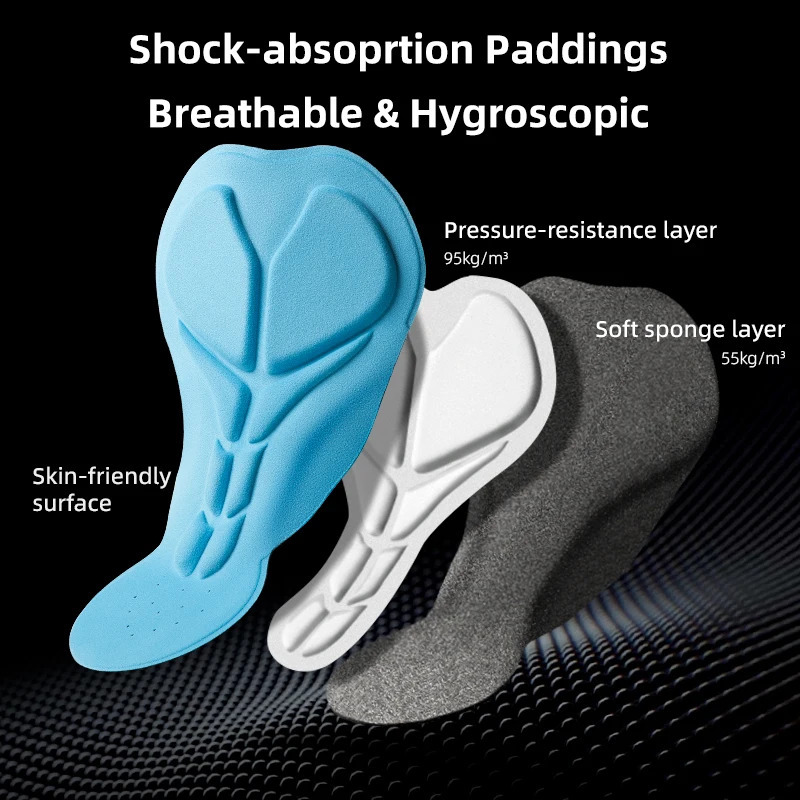 ROCKBROS Cycling Underwear Breathable NonSlip Men Sponge Pad Shorts Shockproof Bicycle Underpant Mtb Road Bike Riding 250901