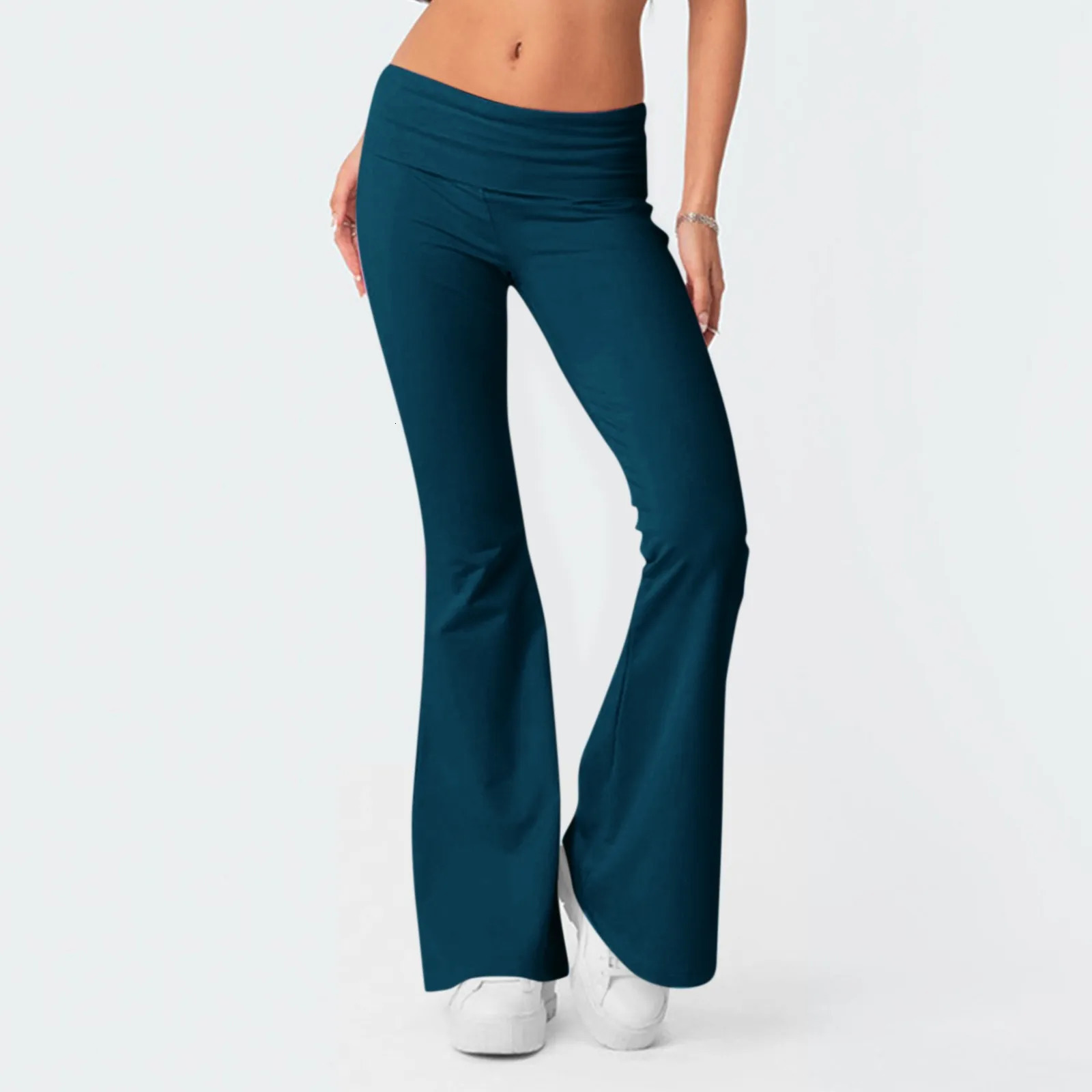 Women Flare Leggings High Waist Wide Leg Yoga Pants Seamless Fitness Workout Tights Gym Sports Trousers Casual Slimming Clothing 250901