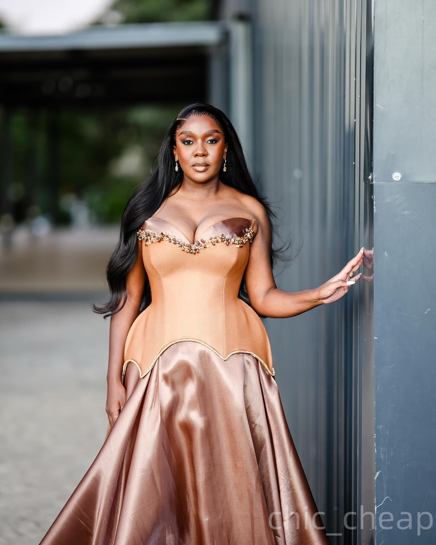 Aso Ebi Chocolate A-line Prom Dresses 2025 Crystals Elastic Satin Evening Formal Party Second Birthday Engagement Gowns Plus Size Dress For Special Oc
