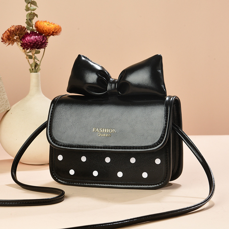 autumn new product niche design versatile bow simple and elegant diagonal cross bag fashionable small square bag designer atmosphere shoulder bag