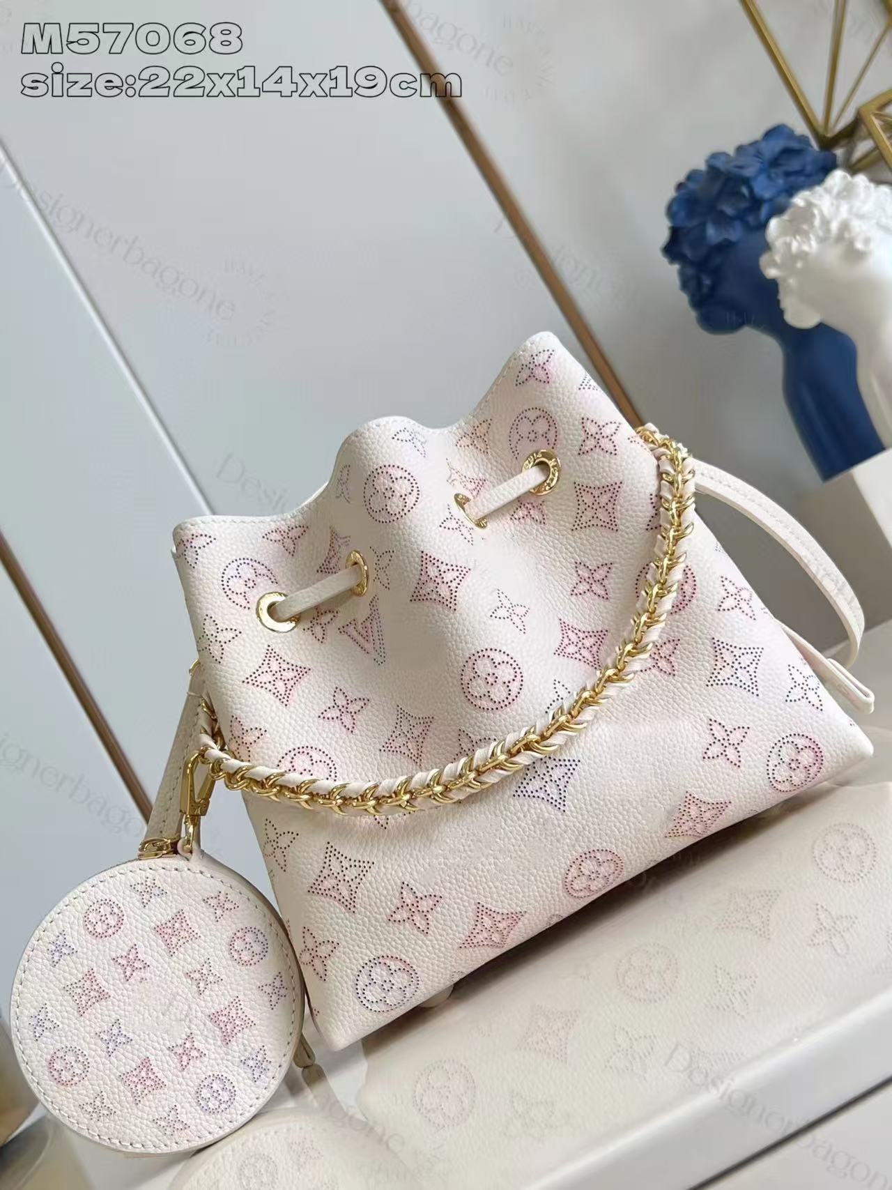 Designer bag Single shoulder bag Bella drawstring bucket bag tote luxury bag Moonlight Goddess fashion handbags luxury leather the latest series Muria