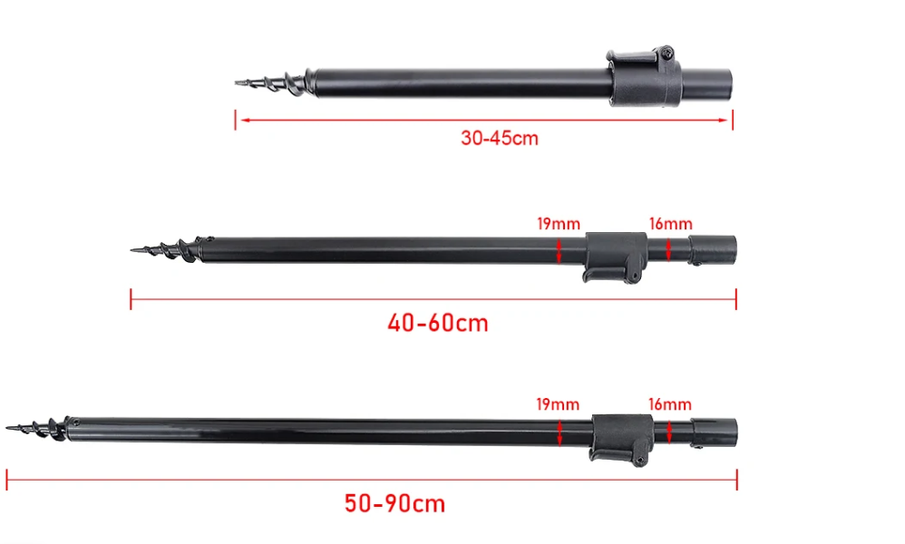 Hirisi 2 piece Carp Fishing Bank Sticks Aluminium Fishing Rod Pod Support Fishing Accessories BKF030