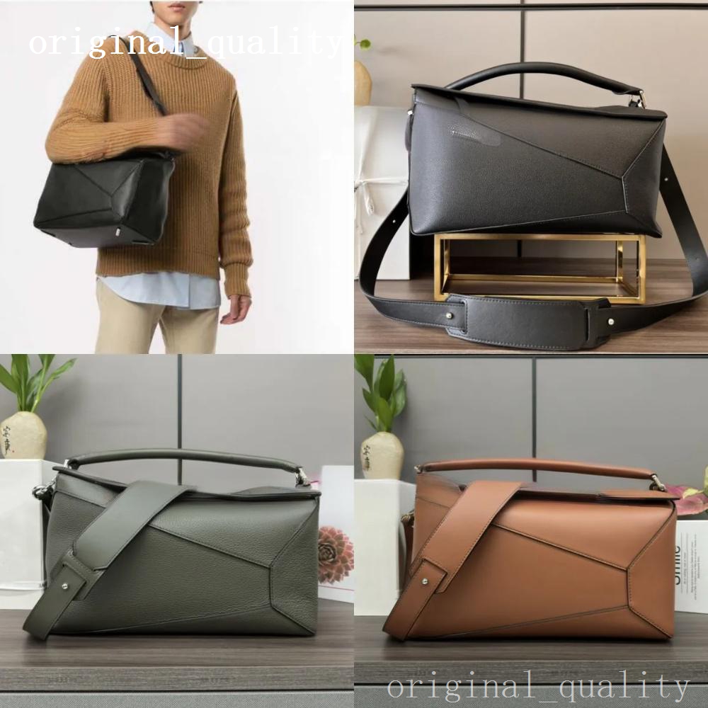 large puzzle bag work travel tote real leather Crossbody 10a designer mirror quality man Women Shoulder Bags Large Capacity Shopping handbag Puzzle Edge 2.0
