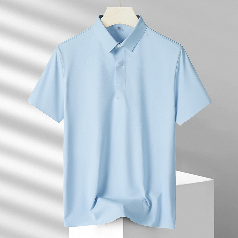 anti wrinkle couple polo shirt custom woven for quality