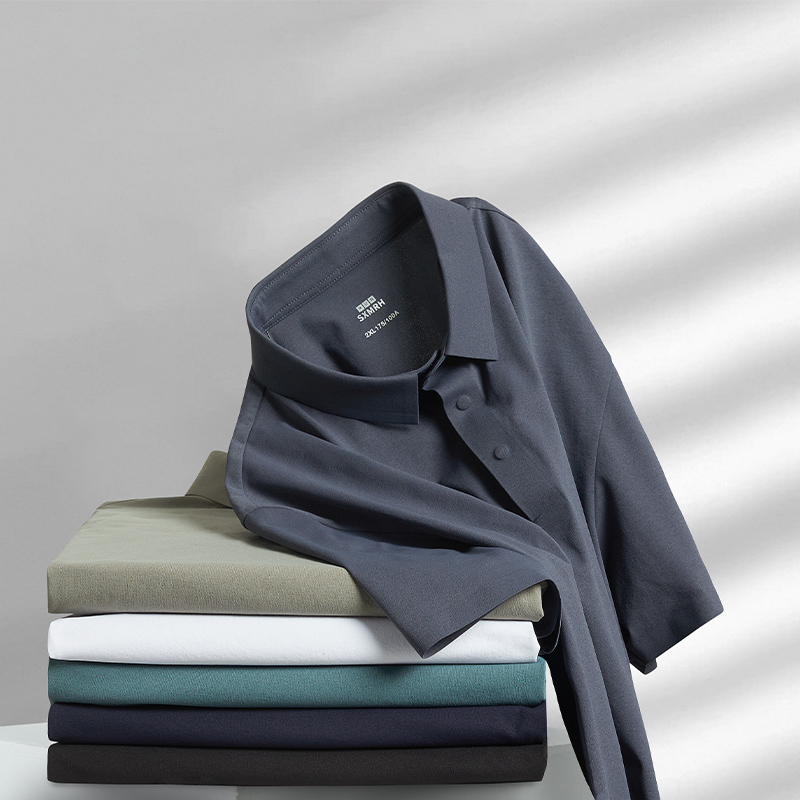 textured couple polo shirt moisture wicking breathable