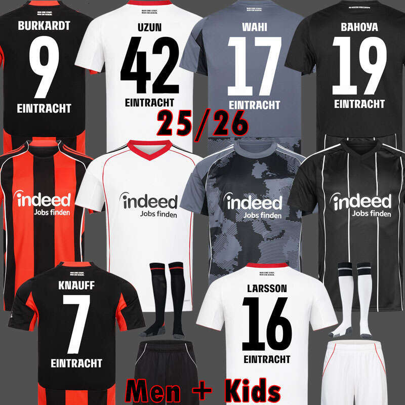 25 26 Eintracht Frankfurt HOME AWAY THIRD Soccer Jerseys 2025 2026 MARMOUSH KNAUFF DINA EBIMBE M.GOTZE SKHIRI KOCH CHAIBI Men Kids Kit football shirt