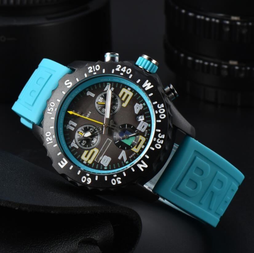 2025 Breit Full Function Sapphirehigh quality for BR women 1884 watches Quartz movemen montre devintage mens Date watch Rubber strap Bracelet #81