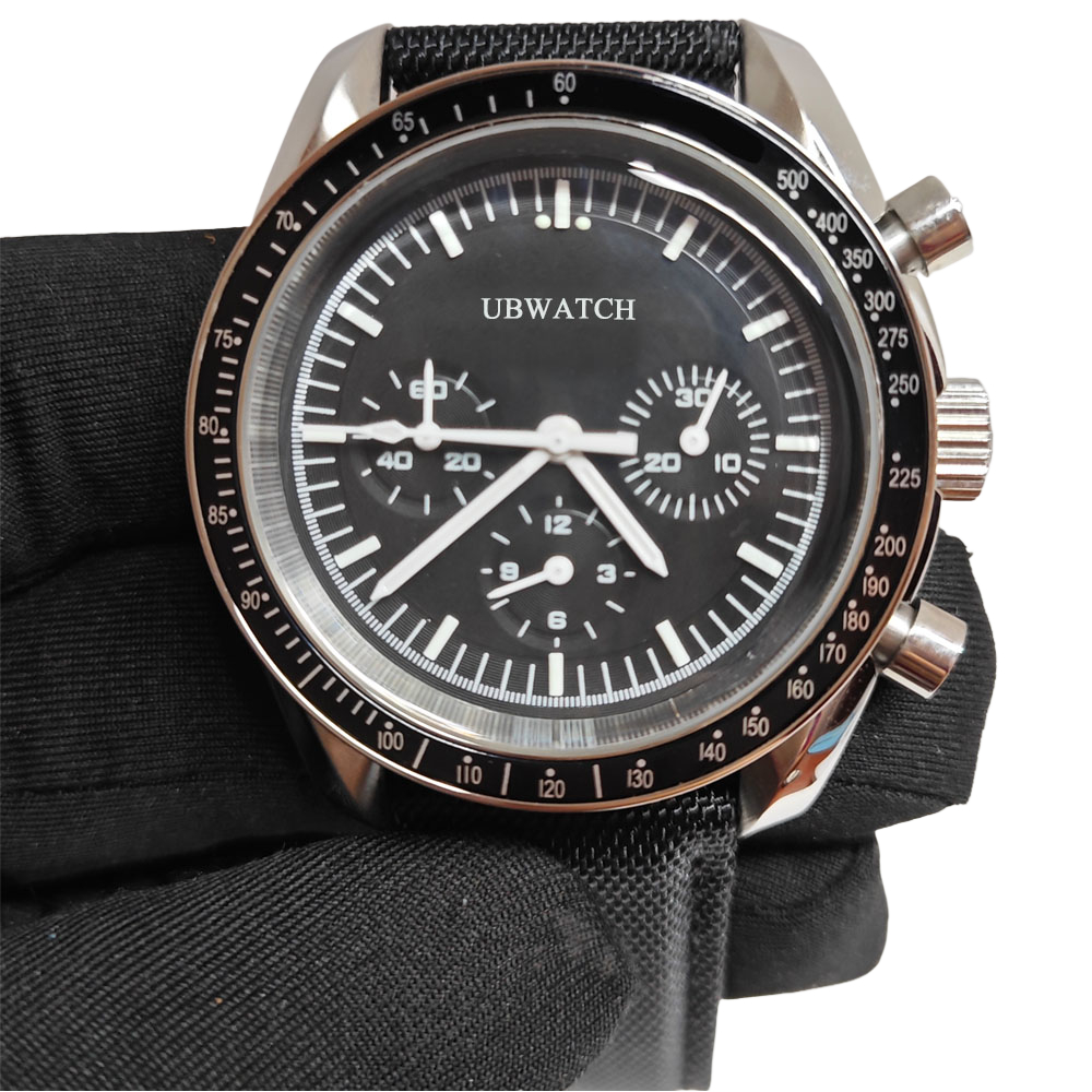 40MM Y1 Automatic Hardlex Glass Classic Black Dial Silver Hands Mens Watches Outstanding Stainless Steel Readable Wristwatches