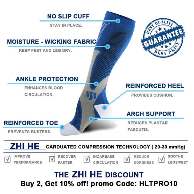 SXXL 3 Pairs PackSocks Compression Socks 30 Mmhg Fit For Medical Edema Diabetes Varicose Veins Running Sports Socks Size XXL 250901