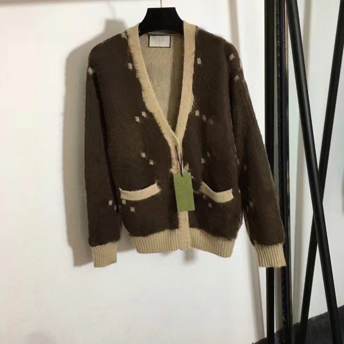 Premium Fashion Designer Women's Letters Cardigan Sweaters Thick Warm Mohair Sweaters Outwear Coat for Autumn Winter Jacket for Women