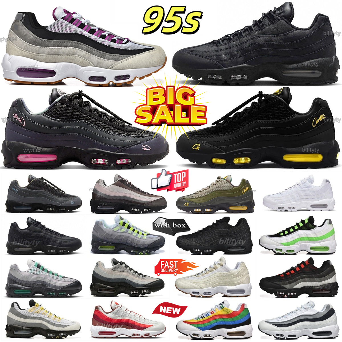 95 95s Designer shoes with box sneakers Running Shoes trainers Triple Black White C X Tour Yellow Aegean Storm Sequoia Pink Blue Spark Neon Outdoor men women trainers