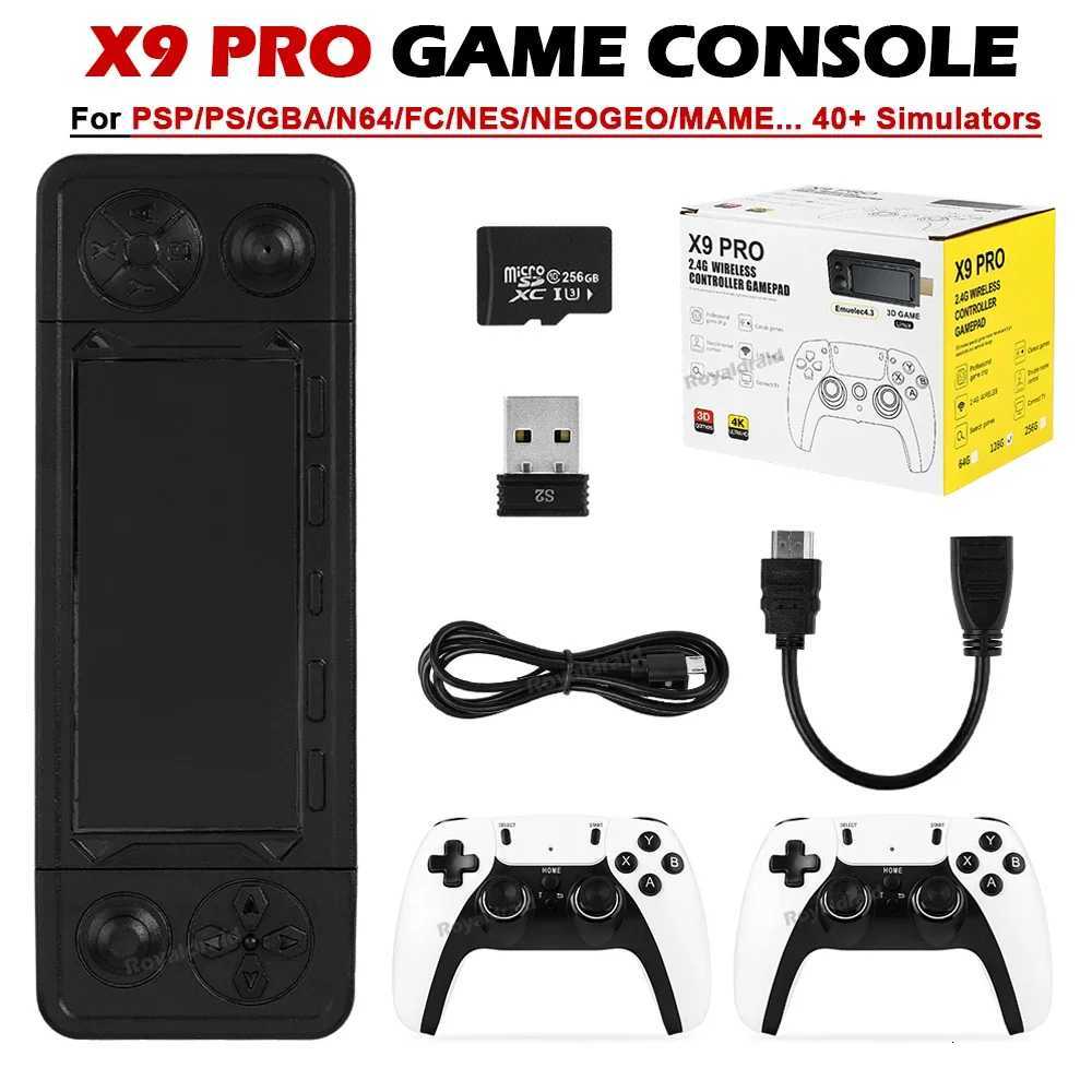 128G X9 PRO TV Video Game Console Retro Game Stick 45 Emulators for PS1PSPNDSN64 40000 Family Games with 24G Dual Controller D250901