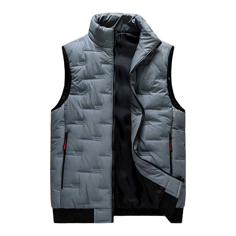 Plus Size Down Stand Collar Vest for Men 2025 Autumn Winter New Sleeveless Thickened Couple