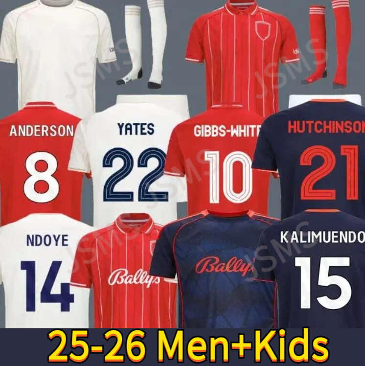 25 26 NoTTInghamS LINGARD Soccer Jerseys GRABBAN Johnson Surridge 2025 2026 kids Forest Awoniyi AMEOBI KROVINOVIC ELANGA Football Shirts Men Kids Kit