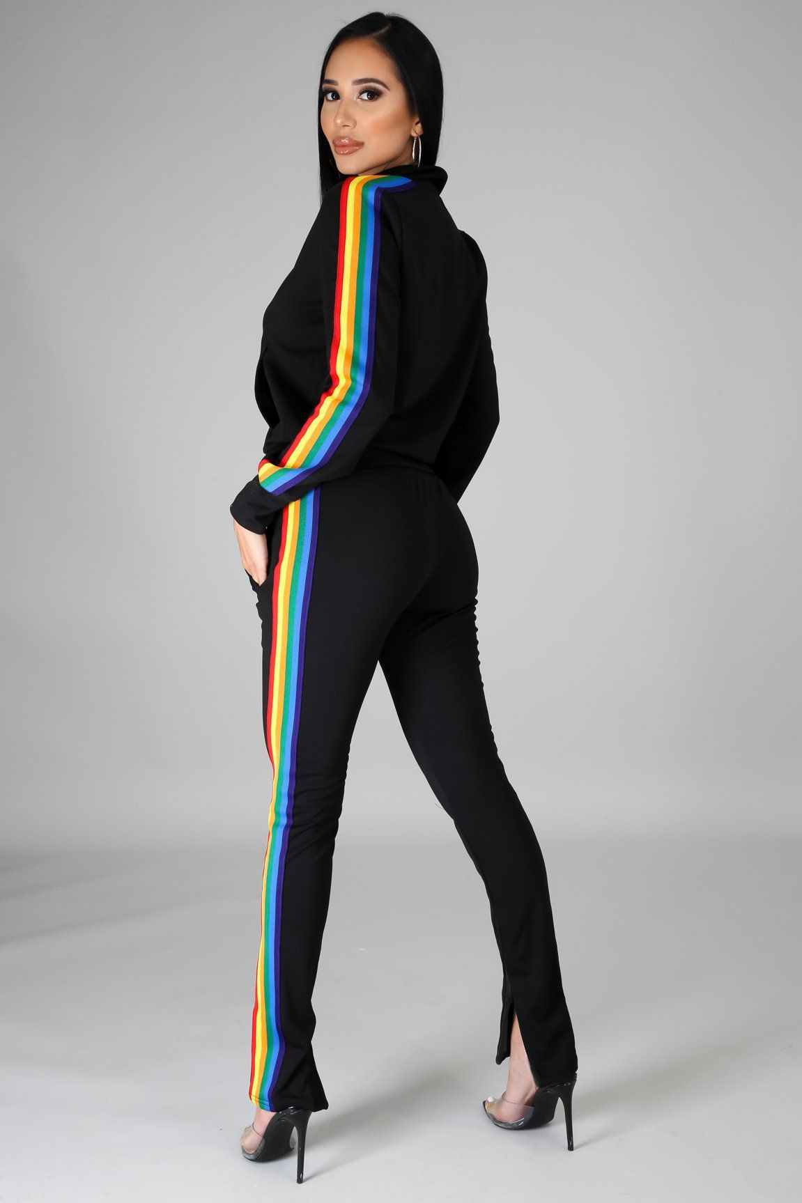 Designer Women Set Fashion Autumn Winter Casual Color Splicing Women Two Piece Set Women Outdoor Sports Two Piece Set