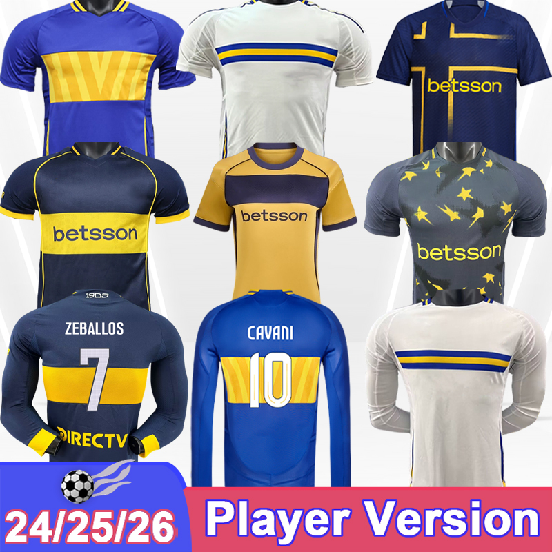 24 25 26 MARCOS ROJO Boca Juniors Mens Player Soccer Jerseys CAVANI BENEDETTO FERNANDEZ ZEBALLOS BULLAUDE ADVINCULA Home Away 3rd Football Shirts