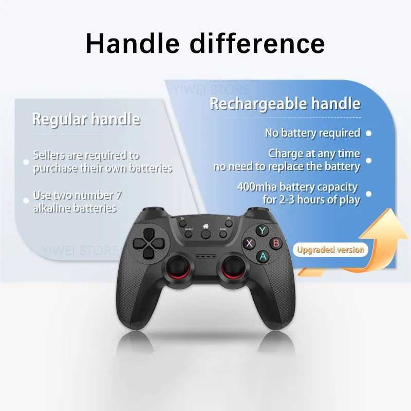 2x 256G 60000 Games 4K Game Player HD Retro Video Game Console Wireless Charging Controller TV 30 Simulators For Kids Gift D250901