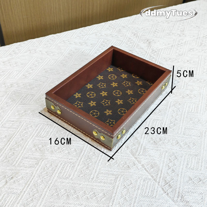 High-End Designer Walnut Wood Jewelry Rectangular Light Wooden Storage Wine Cup Water Cultural Play Tea Serving Tray 250721