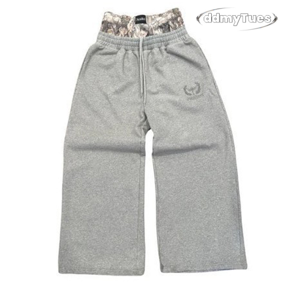 Men's Pants Double Cuffs Baggy Joggers Black Oversized Drawstring Flannel Lined Elastic Waistband Casual Streetwear Workout Daily Petite Y2K ddmy