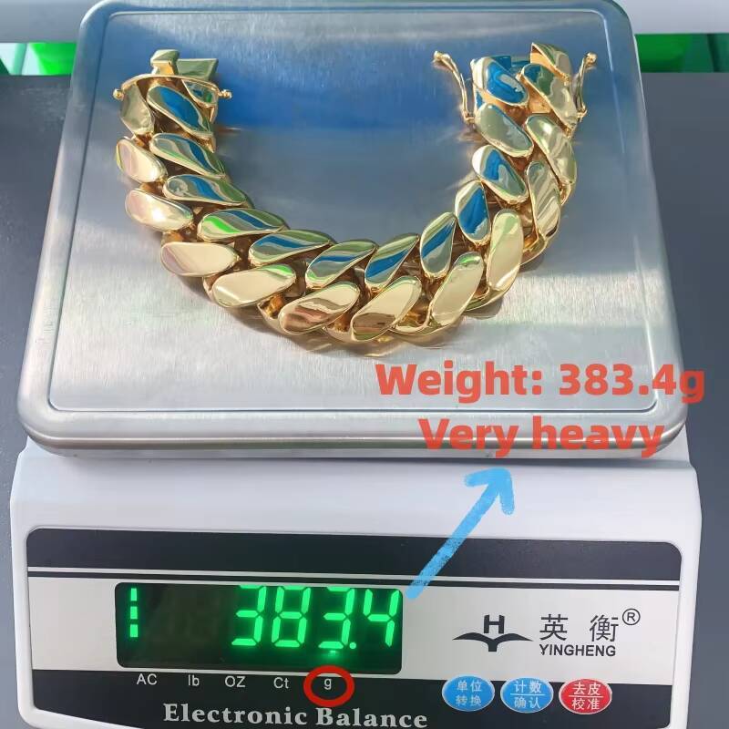 Fashion Jewelry Heavy Big Size 30MM Width Brass Plain Cuban Link Chain 18k Gold Plated Rapper Miami Cuban Chain Bracelet