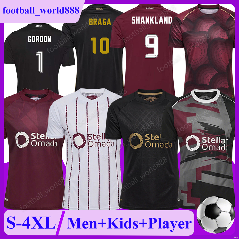 XXXL 4XL 25 26 Soccer Jerseys Heart of Midlothian 2025 Football Shirts BRAGA SHANKLAND KYZIRIDIS football kits WILSON KABANGU FINDLAY GORDON Men Kids Kit Socks Sets