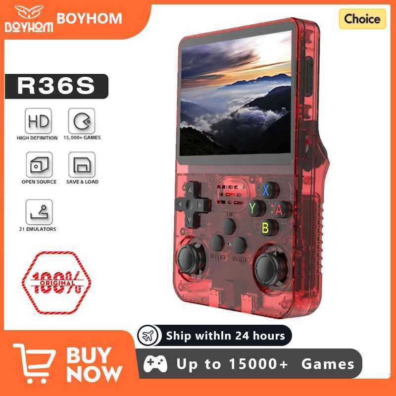 NEW R36S 128GB Retro Handheld Video Game Console Linux System 35 Inch IPS Portable Pocket 64GB Gaming Boys Gift D250901