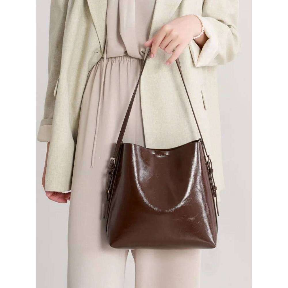 Large Capaci Faionable Women's Buet Commuter Tote Single Oulder Retro Crossbody Bag With Double Straps